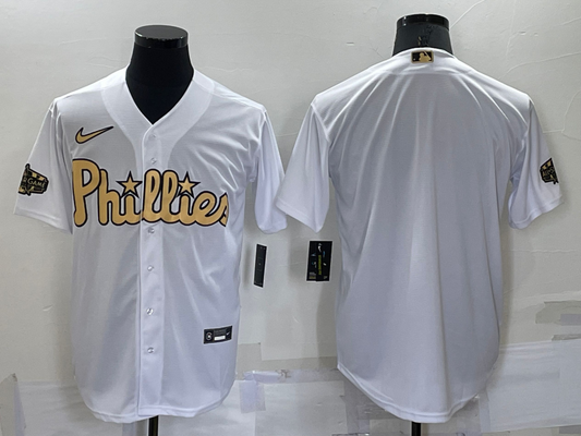 Men's Philadelphia Phillies White Replica Blank Jersey1