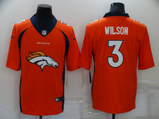 Men's Denver Broncos Russell Wilson #3 Orange Player Jersey1