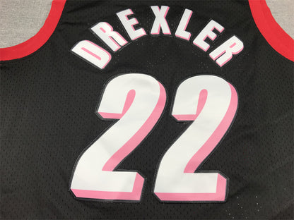 Men's Portland Trail Blazers Clyde Drexler #22 Black 1991-92 Hardwood Classics Swingman Jersey1