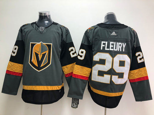 Men's Vegas Golden Knights Marc-Andre Fleury #29 Gray Breakaway Player Jersey1