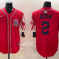 Men's New York Yankees Derek Jeter #2 Red Limited Player Jersey