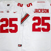 Men's Ohio State Buckeyes Bo Jackson #25 White Player Game Jersey