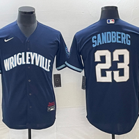 Men's Chicago Cubs Ryne Sandberg #23 Navy City Connect Replica Jersey1