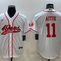 Men's San Francisco 49ers Brandon Aiyuk #11 White Game Jersey1 Joint Edition