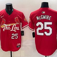 Men's St. Louis Cardinals Mark McGwire #25 Red 2024 City Connect Limited Player Jersey