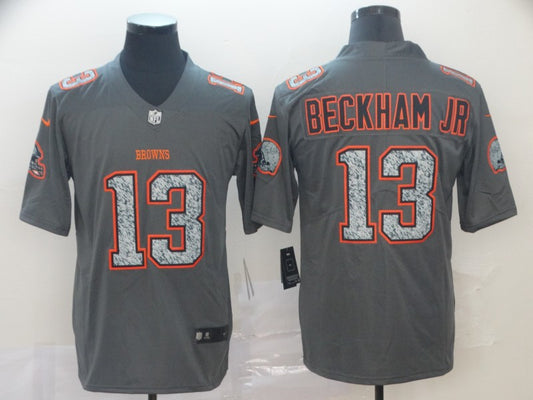 Men's Cleveland Browns Odell Beckham Jr. Gray Player Game Jersey1