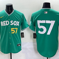 Men's Boston Red Sox Chris Martin #57 Green 2025 City Connect Limited Player Jersey