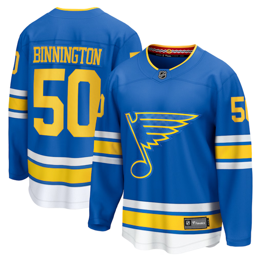 Men's St. Louis Blues Jordan Binnington #50 Fanatics Blue Player Jersey