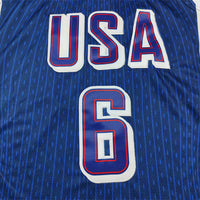 Men's 2024 USA Dream Team LeBron James #6 Navy Authentic Player Jersey