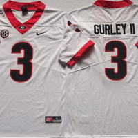 Men's Georgia Bulldogs Todd Gurley II#3 White Player Game Jersey
