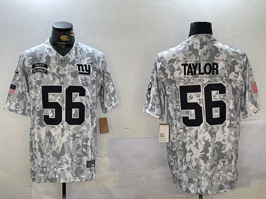 Men's New York Giants Lawrence Taylor #56 Arctic Camo 2024 Salute to Service Retired Player Limited Jersey1