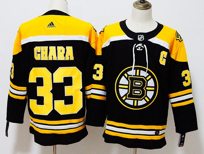 Men's Boston Bruins Zdeno Chara #33 Black Replica Player Jersey1