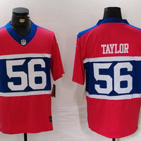 Men's New York Giants Lawrence Taylor #56 Century Red Alternate Player Game Jersey1