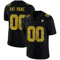 Custom1 Dallas Cowboys Jersey1 Black Limited Fashion Vapor Leopard Print Stitched  Football Jerseys