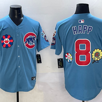 Men's Chicago Cubs Ian Happ #8 Light Blue Player Jersey