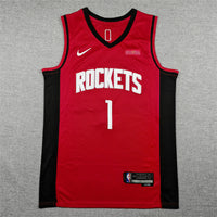Amen Thompson #1 Houston Rockets Red Swingman Player Jersey Icon Edition - JerseysFreak