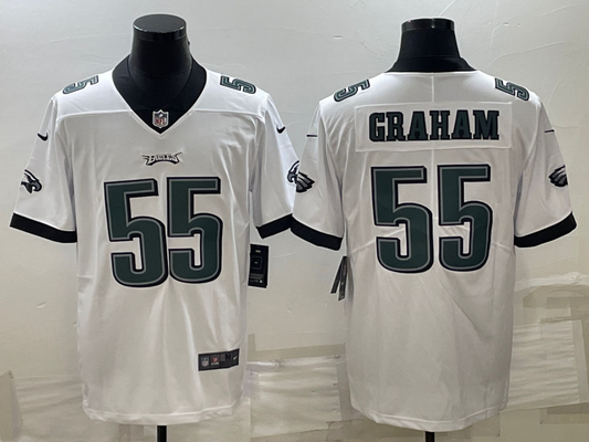 Men's Philadelphia Eagles Brandon Graham #55 White Game Jersey1