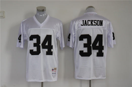 Men's Oakland Raiders Bo Jackson Mitchell & Ness White Legacy Replica Jersey1