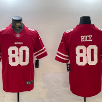 Men's San Francisco 49ers Jerry Rice #80 Red Game Player Jersey1