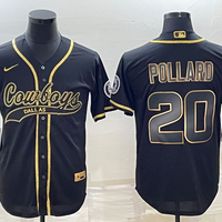 Men's Dallas Cowboys Tony Pollard #20 Black Game Jersey1 Joint Edition