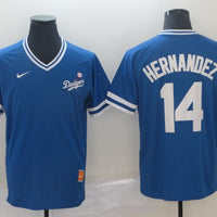 Men's Los Angeles Dodgers Enrique Hernandez #14 Blue Stitched Jersey1