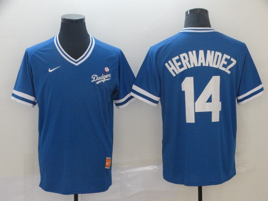 Men's Los Angeles Dodgers Enrique Hernandez #14 Blue Stitched Jersey1