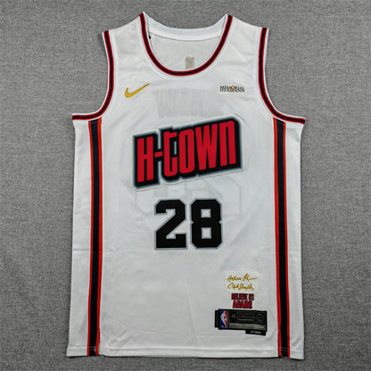 Men's Houston Rockets Alperen Sengun #28 White 2024/25 Swingman Player Jersey - City Edition