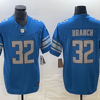 Men's Detroit Lions Brian Branch #32 Blue 2023 NFL Draft Pick Game Jersey1