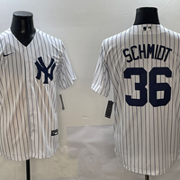Men's New York Yankees Clarke Schmidt #36 White Home Replica Player Jersey1