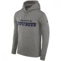 Dallas Cowboys Club Therma NFL Pullover Hoodie Gray - JerseysFreak
