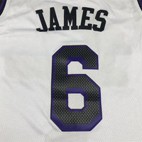 Men's Los Angeles Lakers LeBron James #6 White 2022/23 Authentic Jersey1 - City Edition