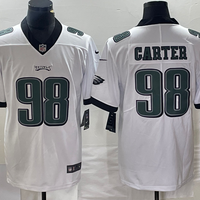 Men's Philadelphia Eagles Jalen Carter #98 White Alternate Team Game Jersey1