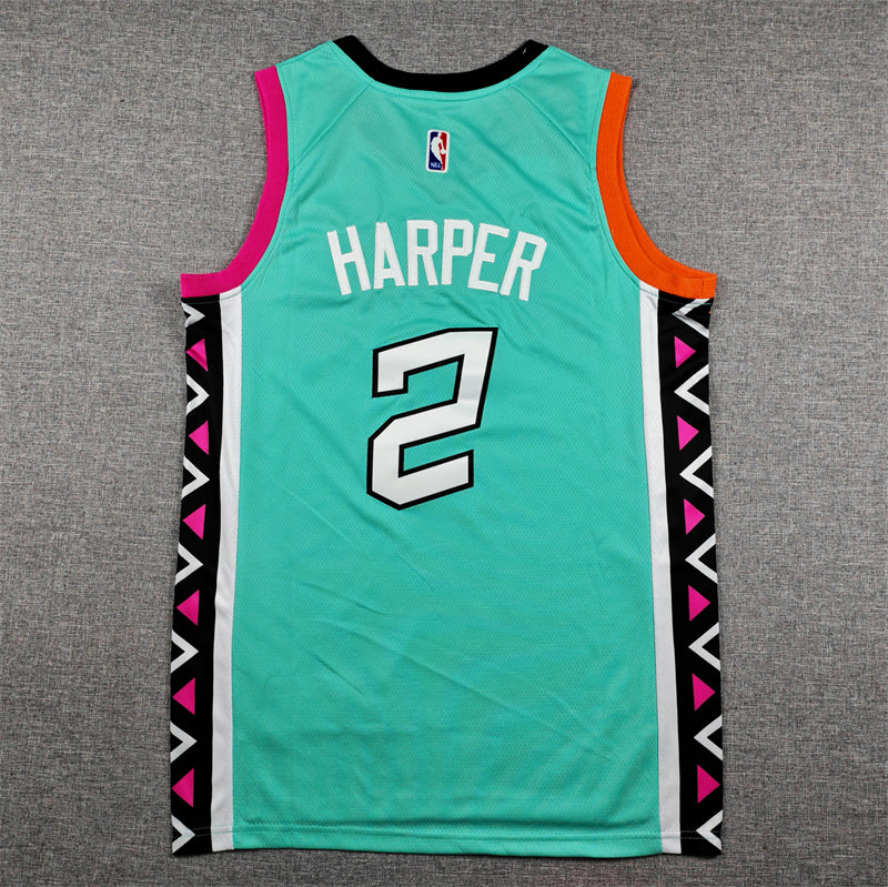 Men's San Antonio Spurs Dylan Harper #2 Turquoise 2022/23 Swingman Jersey - City Edition