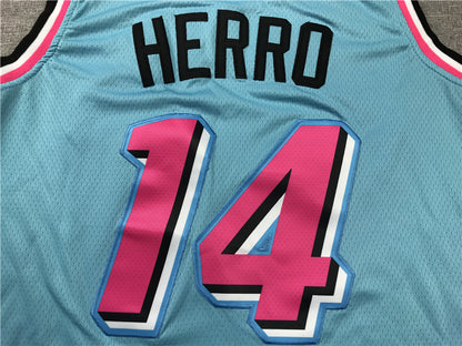 Men's Miami Heat Tyler Herro #14 Blue 2020/21 Swingman Jersey1
