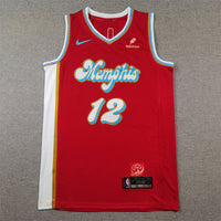 Men's Memphis Grizzlies Ja Morant #12 Red 2024/25 Swingman Player Jersey1 - City Edition