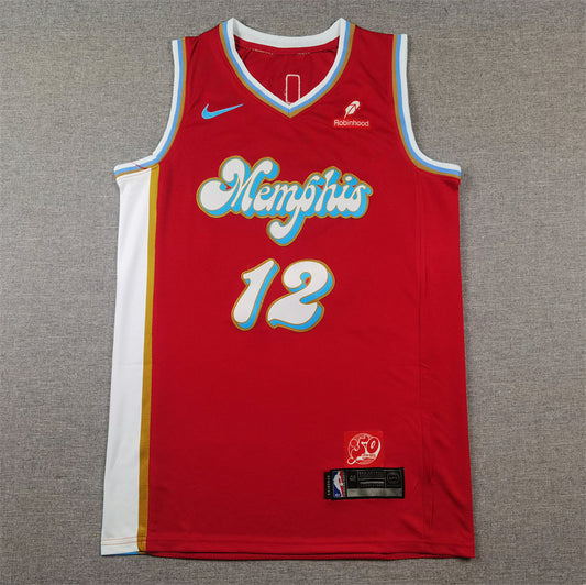 Men's Memphis Grizzlies Ja Morant #12 Red 2024/25 Swingman Player Jersey1 - City Edition