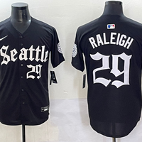 Men's Seattle Mariners Cal Raleigh #29 Black Replica Player Jersey