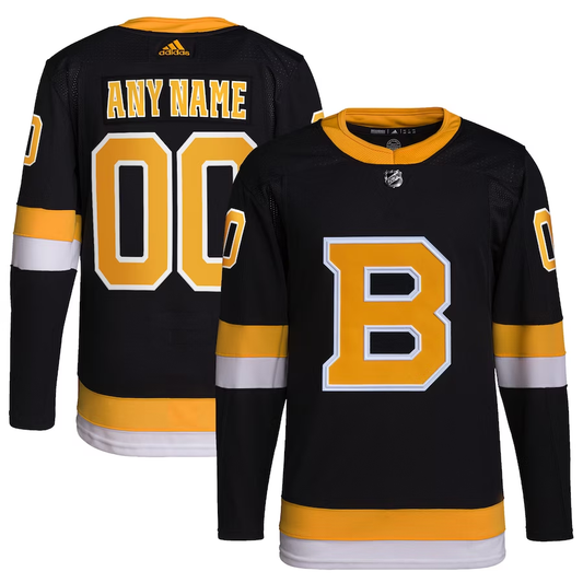 Men's Boston Bruins Fanatics Branded Black Custom Player Game Jersey1
