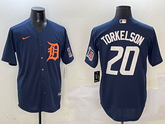 Men's Detroit Tigers Spencer Torkelson #20 Navy Limited Player Jersey1