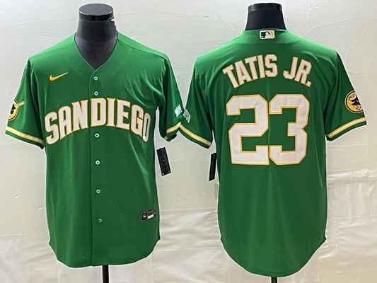 Men's San Diego Padres Fernando Tatis Jr. #23 Green Replica Player Jersey1