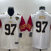 Men's San Francisco 49ers Nick Bosa #97 White 75th Anniversary Player Jersey1
