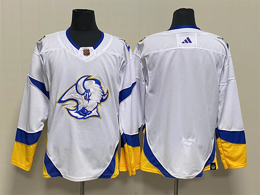 Men's Buffalo Sabres White Alternate Premier Breakaway Blank Jersey1