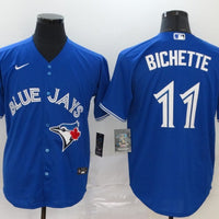 Men's Toronto Blue Jays Bo Bichette #11 Blue Replica Baseball Jersey1