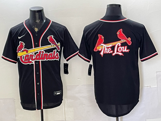 Men's St. Louis Cardinals Fashion Limited Black Out Jersey