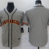 Men's San Francisco Giants Gray Replica Blank Jersey1
