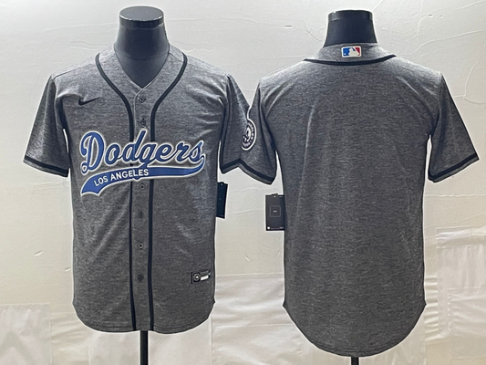 Men's Los Angeles Dodgers Gray Joint Edition Blank Jersey1