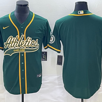 Men's Oakland Athletics Kelly Green Replica Blank Jersey1 Joint Edition