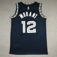 Men's Memphis Grizzlies Ja Morant #12 Navy City Edition Classic Jersey1