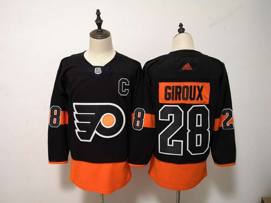 Men's Philadelphia Flyers Claude Giroux #28 Black Player Game Jersey1