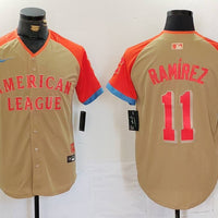 Men's American League Jose Ramirez #11 Cream 2024 MLB All-Star Game Limited Player Jersey1